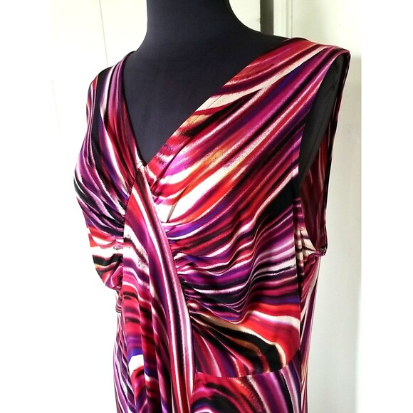 Womens Dress Size XL Retro Sleeveless Flowy Artsy Psychedelic Boho Hippie - Picture 3 of 10